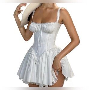 House of CB “Pietra” White Mini A-line Dress